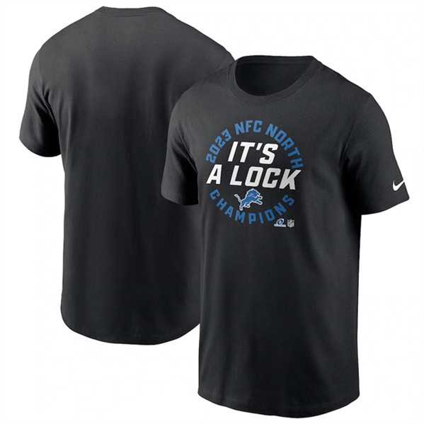 Men's Detroit Lions Black 2023 NFC West Champions T-Shirt,We sell and wholesale Men's Detroit Lions Black 2023 NFC West Champions T-Shirt on line form chian!